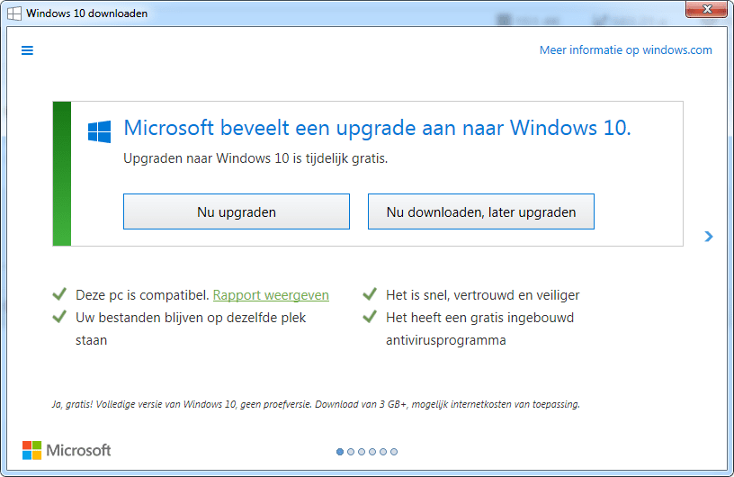 windows 10 gratis upgrade of verborgen kosten?